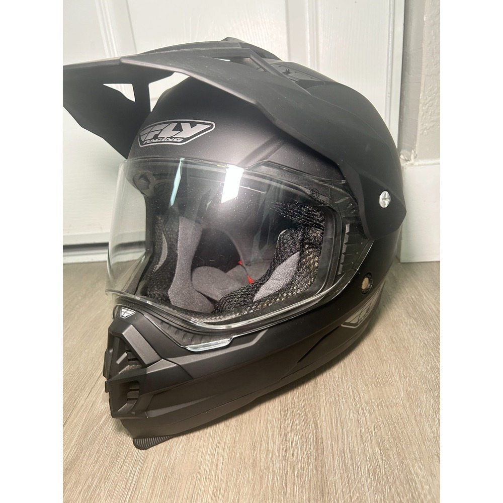Fly Racing Trekker Helmet Matte Black Large DOT CERTIFIED, NEW‎